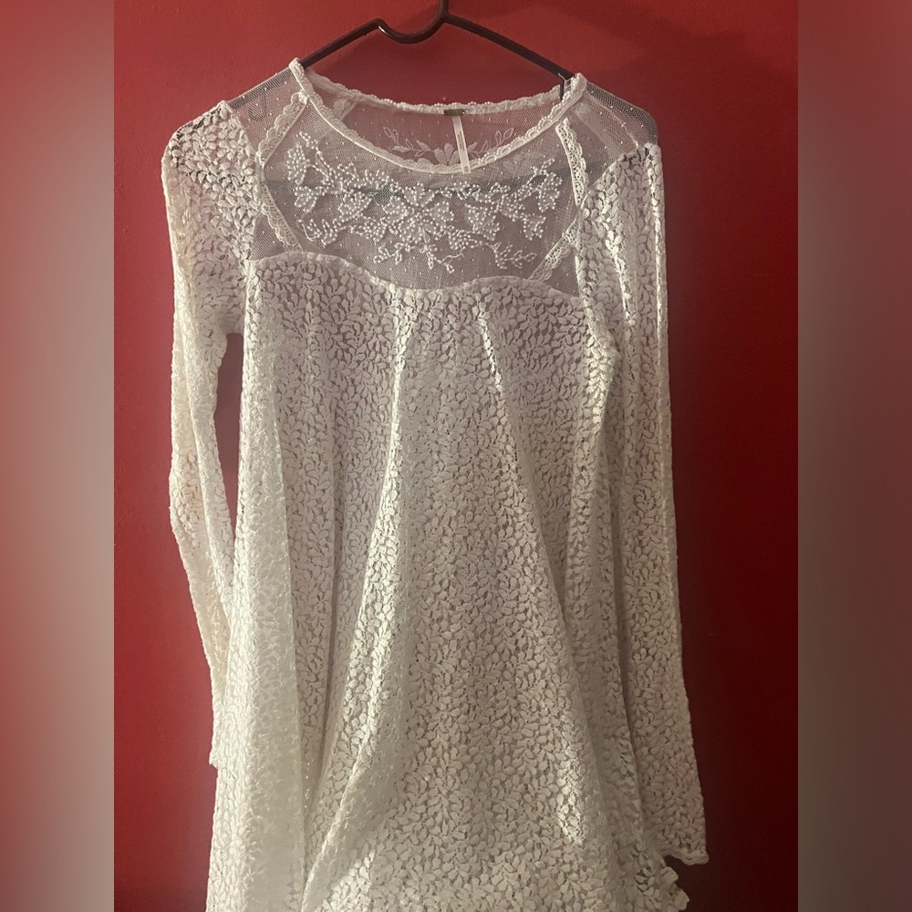 Nwt Free People Rodeo Bella Dress Ivory